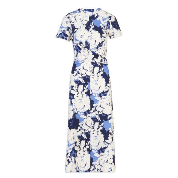 Tanya Taylor Mac dress azure blue shadow blossom floral - Picture 1 of 7